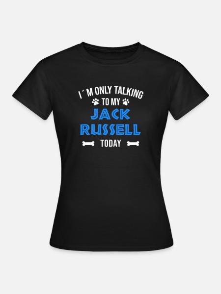Jack Russellin kanssa. - Naisten t-paita - musta
