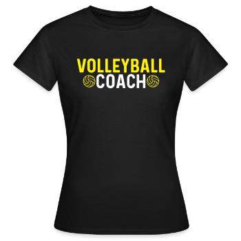 Allenatore di pallavolo Lustig Volleyballer Trainer Team - Maglietta da donna - nero - Fronte - AI Model Female 172 dark (172cm)