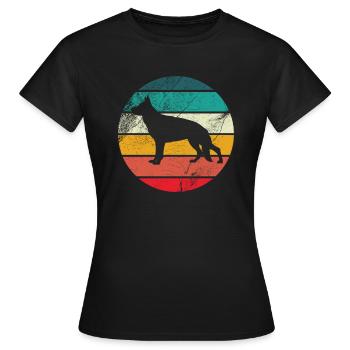 Chien de berger - T-shirt Femme - noir - Devant - AI Model Female 172 dark (172cm)