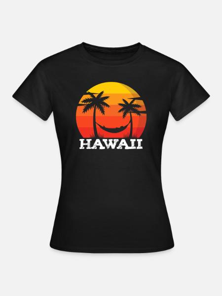 Hawaii Urlaub Palme Sonne Souvenirs Strand Hawaii - Frauen T-Shirt - Schwarz