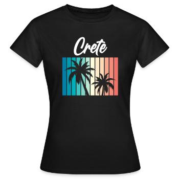 Crète - T-shirt Femme - noir - Devant - AI Model Female 172 dark (172cm)