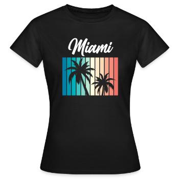 Miami - T-shirt Femme - noir - Devant - AI Model Female 172 dark (172cm)