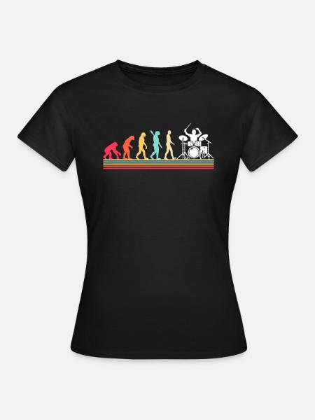 Drummer Evolution Drums - Vrouwen T-shirt - zwart