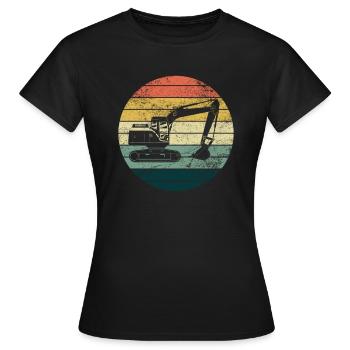 Excavatrices Conducteurs d’excavatrices Excavatrices Chantier de construction Construction de routes - T-shirt Femme - noir - Devant - AI Model Female 172 dark (172cm)