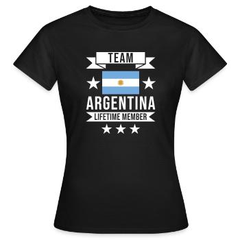Argentinien Flagge Südamerika Lateinamerika Land - Frauen T-Shirt - Schwarz - Vorne - AI Model Female 172 dark (172cm)