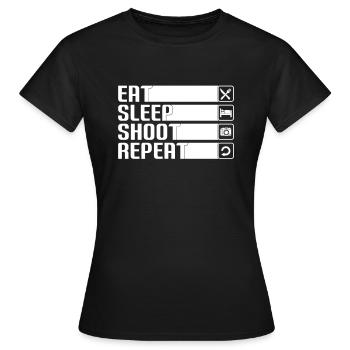 Photographe Photographie Photographie - T-shirt Femme - noir - Devant - AI Model Female 172 dark (172cm)