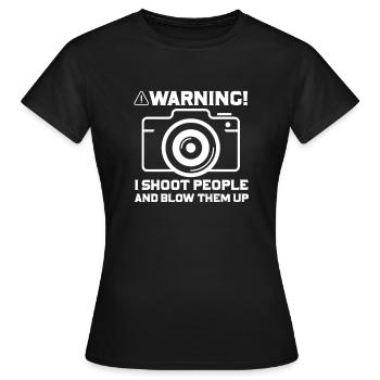 Photographe Photographie Photographie - T-shirt Femme - noir - Devant - AI Model Female 172 dark (172cm)
