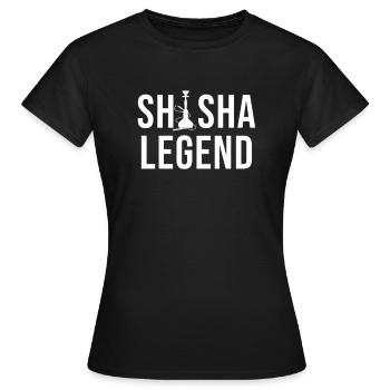 Shisha Legende Hookah Rauchen Wasserpfeife - Frauen T-Shirt - Schwarz - Vorne - AI Model Female 172 dark (172cm)