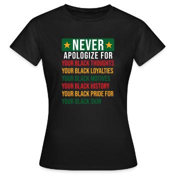 Histoire des Noirs - T-shirt Femme - noir - Devant - AI Model Female 172 dark (172cm)
