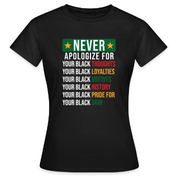 Histoire des Noirs - T-shirt Femme - noir - Devant - AI Model Female 172 dark (172cm)