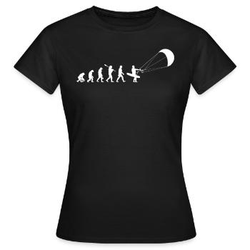 Kite Kitesurfen Kiteboard - Frauen T-Shirt - Schwarz - Vorne - AI Model Female 172 dark (172cm)