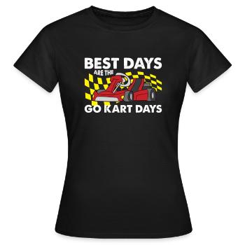 Go-Kart Go Kart Drive Go-Kart Racing - Women's T-Shirt - black - Front - AI Model Female 172 dark (172cm)