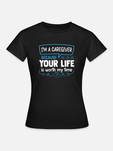 Pflegeperson Betreuerin Pflegekraft Pflegerin - T-shirt dam - svart