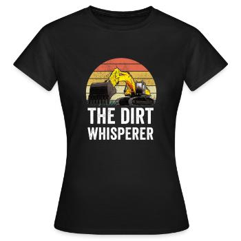 Excavator Excavator Excavator Construction Site Road Construction - Women's T-Shirt - black - Front - AI Model Female 172 dark (172cm)