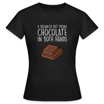 Chocolate Lover Tablettes de chocolat au lait - T-shirt Femme - noir - Devant - AI Model Female 172 dark (172cm)