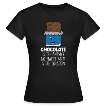 Chocolate Lover Tablettes de chocolat au lait - T-shirt Femme - noir - Devant - AI Model Female 172 dark (172cm)