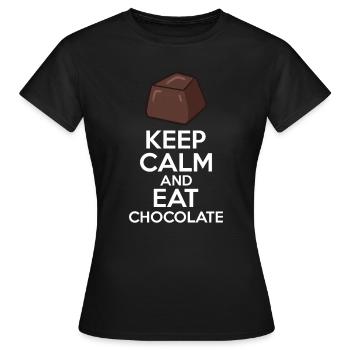 Chocolate Lover Tablettes de chocolat au lait - T-shirt Femme - noir - Devant - AI Model Female 172 dark (172cm)