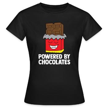 Chocolate Lover Tablettes de chocolat au lait - T-shirt Femme - noir - Devant - AI Model Female 172 dark (172cm)