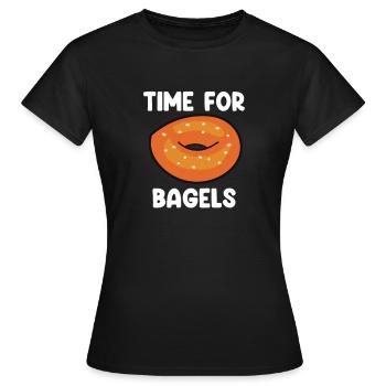 Bagels Funny Bagel Lover Backen - Frauen T-Shirt - Schwarz - Vorne - AI Model Female 172 dark (172cm)