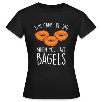 Bagels Funny Bagel Lover Backen - Frauen T-Shirt - Schwarz - Vorne - AI Model Female 172 dark (172cm)