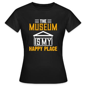 Visite du musée Hommes Femmes Design Musées - T-shirt Femme - noir - Devant - AI Model Female 172 dark (172cm)
