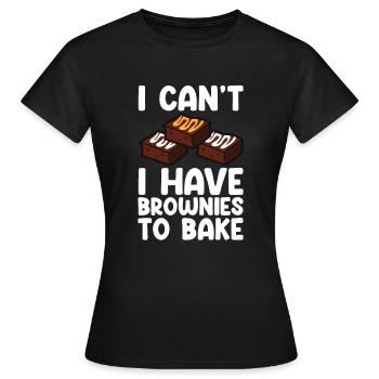 Brownies Bake Chocolate Brownie Baker - T-shirt Femme - noir - Devant - AI Model Female 172 dark (172cm)