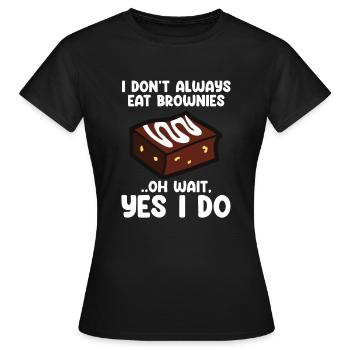 Brownies Bake Chocolate Brownie Baker - T-shirt Femme - noir - Devant - AI Model Female 172 dark (172cm)