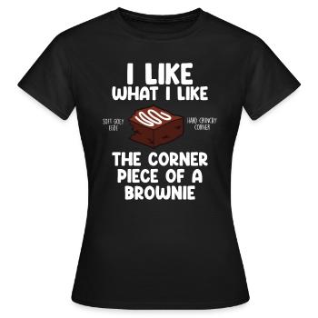 Brownies Bake Chocolate Brownie Baker - T-shirt Femme - noir - Devant - AI Model Female 172 dark (172cm)