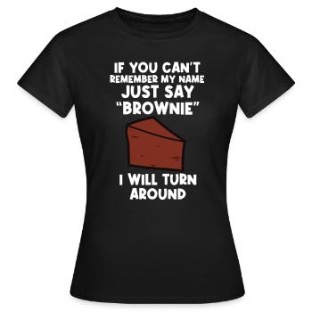 Brownies Bake Chocolate Brownie Baker - T-shirt Femme - noir - Devant - AI Model Female 172 dark (172cm)