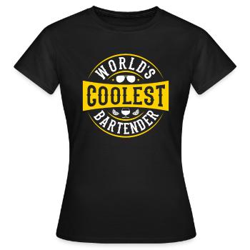 Serveuse Barman Serveur serveur - T-shirt Femme - noir - Devant - AI Model Female 172 dark (172cm)