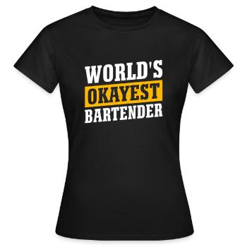 Kellnerin Barkeeper Kellner Kellner - Frauen T-Shirt - Schwarz - Vorne - AI Model Female 172 dark (172cm)