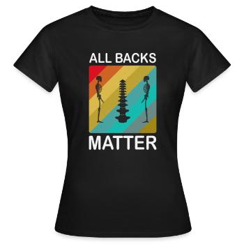 Chiropractor Massager Chiropractic Massage - Women's T-Shirt - black - Front - AI Model Female 172 dark (172cm)