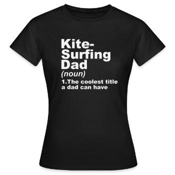 Kitesurfen Kiteboarding Kiteboarding Kite Surfer Kitesurfer - Frauen T-Shirt - Schwarz - Vorne - AI Model Female 172 dark (172cm)
