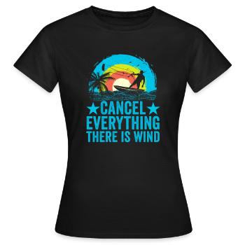 Kitesurfen Kiteboarding Kiteboarding Kite Surfer Kitesurfer - Frauen T-Shirt - Schwarz - Vorne - AI Model Female 172 dark (172cm)
