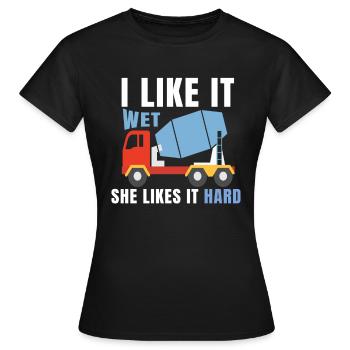 Cement Worker Concrete Mixer Finisher Cement Mixer - Women's T-Shirt - black - Front - AI Model Female 172 dark (172cm)