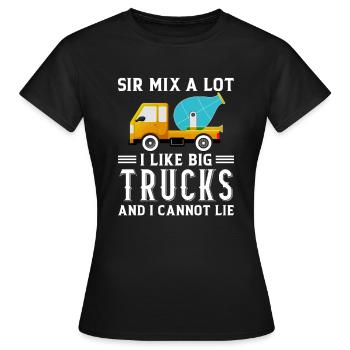 Cement Worker Concrete Mixer Finisher Cement Mixer - Women's T-Shirt - black - Front - AI Model Female 172 dark (172cm)