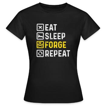 Schmied Metallstampfer Stahlarbeiter Schmiede - Frauen T-Shirt - Schwarz - Vorne - AI Model Female 172 dark (172cm)