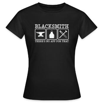 Schmied Metallstampfer Stahlarbeiter Schmiede - Frauen T-Shirt - Schwarz - Vorne - AI Model Female 172 dark (172cm)