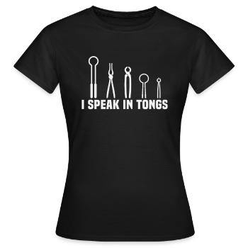 Schmied Metallstampfer Stahlarbeiter Schmiede - Frauen T-Shirt - Schwarz - Vorne - AI Model Female 172 dark (172cm)