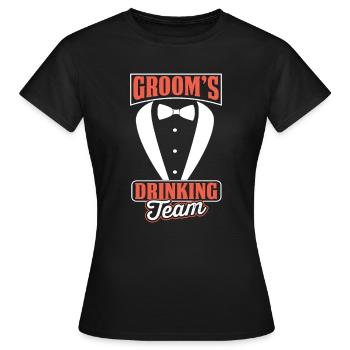 Matching Bride & Groom Wedding Groom - Women's T-Shirt - black - Front - AI Model Female 172 dark (172cm)