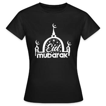 Frohes Eid Mubarak Muslim Eid al Fitr Eid al Adha - Frauen T-Shirt - Schwarz - Vorne - AI Model Female 172 dark (172cm)