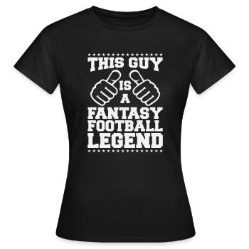 Fans de football américain Joueur de football Fantasy - T-shirt Femme - noir - Devant - AI Model Female 172 dark (172cm)