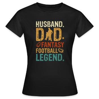 Fans de football américain Joueur de football Fantasy - T-shirt Femme - noir - Devant - AI Model Female 172 dark (172cm)