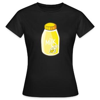 Amateur de fruits de banane Bananes drôles de bananes - T-shirt Femme - noir - Devant - AI Model Female 172 dark (172cm)