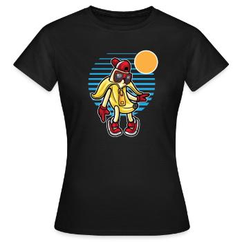 Amateur de fruits de banane Bananes drôles de bananes - T-shirt Femme - noir - Devant - AI Model Female 172 dark (172cm)