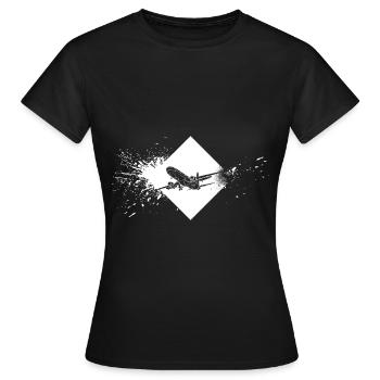 Avion avion avion - T-shirt Femme - noir - Devant - AI Model Female 172 dark (172cm)