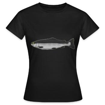 Poisson poisson - T-shirt Femme - noir - Devant - AI Model Female 172 dark (172cm)