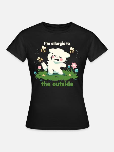 Allergique à l’extérieur - T-shirt Femme - noir