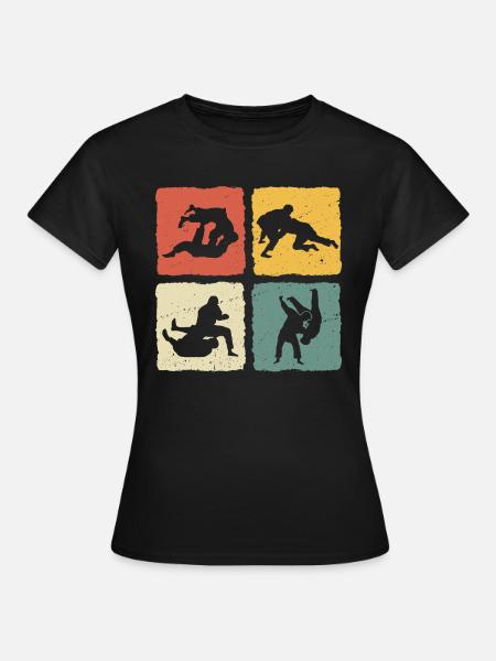 Jiu-Jitsu Retro Jiu jitsu - Frauen T-Shirt - Schwarz