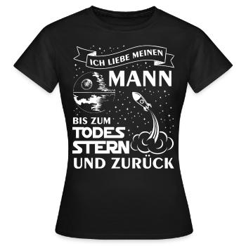 Ich liebe meinen Mann - - Frauen T-Shirt - Schwarz - Vorne - AI Model Female 172 dark (172cm)